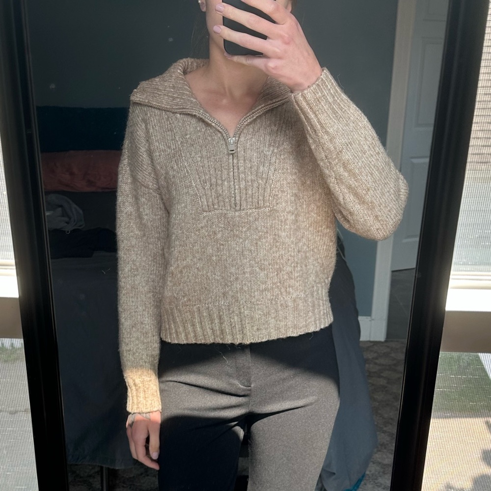 American Eagle Outfitters Tan Sweater